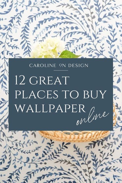 printed blue foliage wallpaper Where To Buy Wallpaper Online, Powder Room Inspo Wallpaper, Wallpaper Dining Room Ideas Wainscoting, Blue And White Wallpaper Dining Room, Closets With Wallpaper, Built Ins Wallpaper, Wallpaper In A Closet, Blue Dining Room Wallpaper, Wallpaper Ceiling Ideas Bedrooms