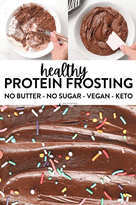 Protein Powder Icing Recipe, Protein Powder Icing, High Protein Frosting, Protein Powder Frosting, Protein Icing Recipe, Protein Frosting Recipe, High Protein Cupcakes, Vegan Protein Cake, Easy Vegan Frosting