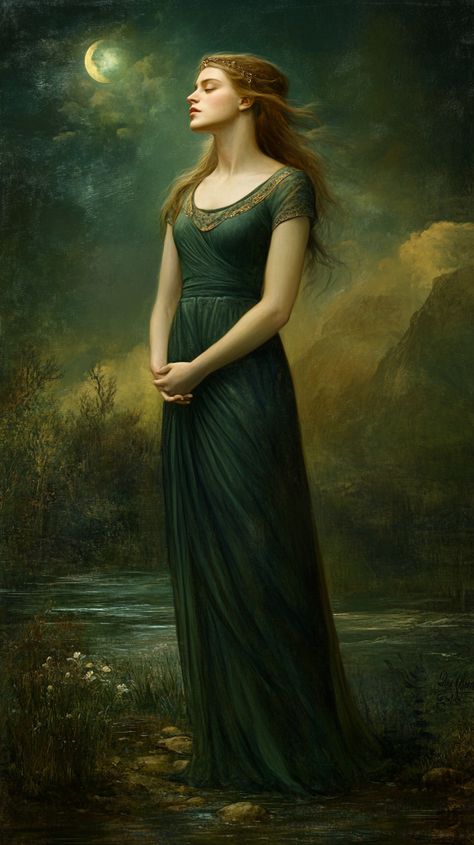 Dreamy Aquarius woman emerges, adorned in ethereal hues, embodying the mysterious allure of the water bearer in the atmospheric style reminiscent of George Inness. George Inness, The Water Bearer, Aquarius Woman, Water Bearer, Zodiac Signs, Signs, Water, Art