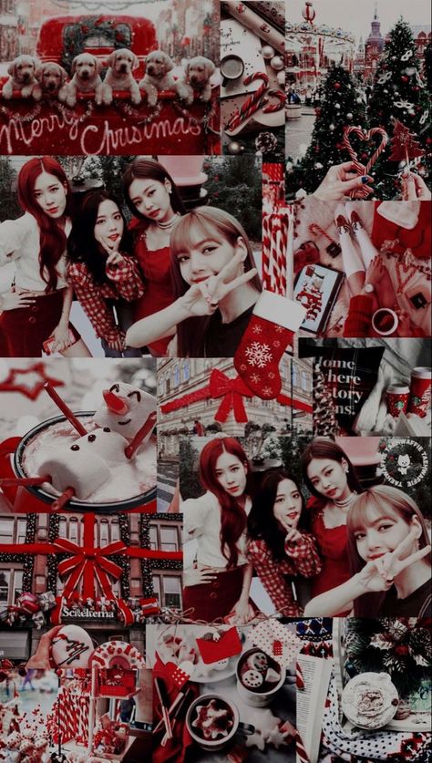 Kpop Christmas Wallpaper Blackpink, Blackpink Christmas, Album Cover Wallpaper Collage, Have A Nice Weekend, Blink Book, Black Pink Background, Cute Backgrounds For Phones, Cute Christmas Wallpaper, Blackpink Poster