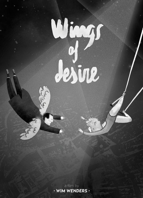 Wings of Desire Bruno Ganz, Wings Of Desire, Wim Wenders, Art Of Noise, I See Stars, Comic Poster, Beautiful Film, Love Film