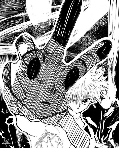 Killua Manga Panel, Hxh Manga Wallpaper, Hxh Manga, Gon Killua, Hunter Anime, Manga Panels, Manga Covers, Ink Illustrations, Anime Character Drawing