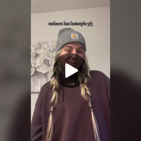 TikTok · hairbykierstenschell Carhart Beanie Hair Styles, Carhartt Hairstyles, Carhartt Beanie Hairstyles, Carhartt Toque, Carhart Beanie, Beanie Hairstyles, Carhartt Hat, Carhartt Beanie, Hair Updos