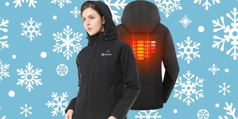 This Jacket Comes with a Built-in Heater to Keep You Extra Warm!- Cosmopolitan.com Heated Jackets For Women, Men's Fleece Vest, Shag Jacket, Heated Clothing, Heated Jacket, Celebrity Fashion Trends, Toxic Free, Free Living, Alaska Cruise