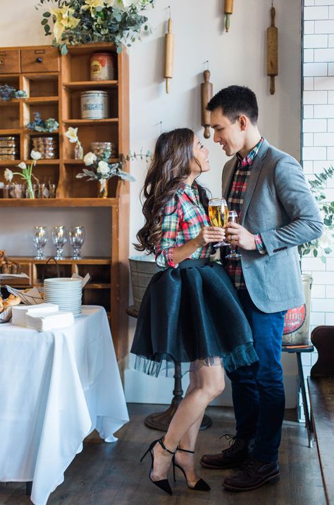 christmas holiday party dressy plaid couple outfits boston Holiday Brunch Party, Rok Tile, Outfit Ideas For Couples, Diy Tulle Skirt, Thanksgiving Outfit Ideas, Extra Petite, Christmas Party Outfit, Seasonal Treats, Christmas Party Outfits