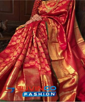 Red Saree Wedding, South Indian Wedding Saree, South Indian Bride Saree, Kanjivaram Sarees Silk, Bridal Sarees South Indian, Silk Sarees With Price, Wedding Saree Blouse Designs, Silk Saree Kanchipuram, Wedding Saree Collection