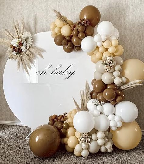 RATSAW 129 Pack Neutral Balloon Arch, 5/10/18 Inch Brown Nude Balloons for Baby Shower Bridal Shower Birthday Party Decorations Diy Ballon, Balloon Arch Decorations, How To Make Balloon, Small Balloons, 5 Balloons, Arch Decoration, Balloon Stands, Diy Balloon, Balloon Kit