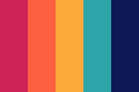 Mexican Color Palette, Rainbow Color Palette, Flat Color Palette, Retro Color Palette, Cool Color Palette, Color Palette Challenge, Color Schemes Colour Palettes, Color Palette Bright, Color Palate