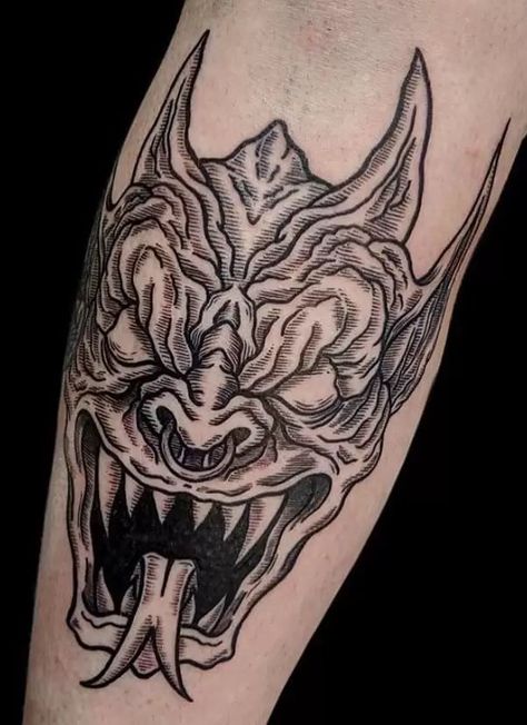 Sick Tattoos, Gargoyle Tattoo, G Tattoo, Sick Tattoo, Tattoo Inspo, Tattoos And Piercings, Blackwork, Tattoos For Women, Old School