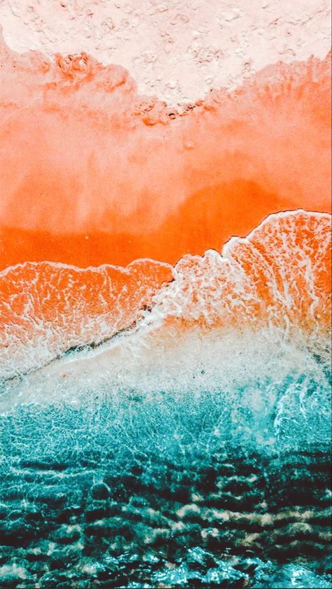 Beach Wall Collage, Motion Wallpapers, Beach Room, Orange Aesthetic, Orange Beach, Blue Beach, Aesthetic Collage, Ocean Art, Beach Aesthetic