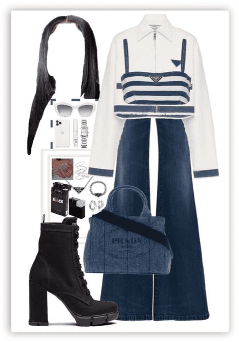 Prada Polyvore Outfits, Prada Outfits Women Casual, Prada Casual Outfit, Prada Polyvore, Prada Clothes Women, Prada Aesthetic Outfit, Prada Outfits Women, Prada Outfits, Prada Clothes