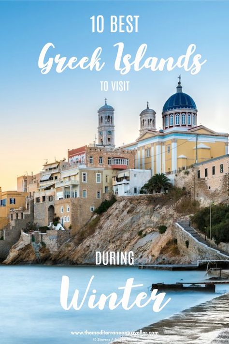 10 Best Greek Islands to Visit in Autumn and Winter. Everyone knows what to expect of the Greek islands in the summer, but what are they like in the low season (roughly mid-October to mid-April)? Off season travel to Greece is full of charm and local colour. Here are the 10 best spots. #greece #greekislands #travel #autumn #winter #slowtravel Winter In Europe, Travel To Greece, Travel Autumn, Greek Islands To Visit, Malta Beaches, Best Greek Islands, Islands To Visit, Greece Itinerary, Winter Travel Destinations