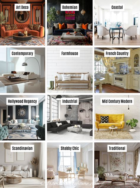 common decorating styles Decorating Styles Find Your Quiz, What Is My Interior Design Style Quiz, Mid Century Modern Scandinavian, Interior Decorating Tips, Diy Ceiling, Interior Decorating Styles, House Interior Decor, Small Living Rooms, Floor Decor