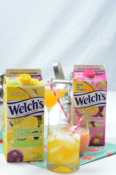 Quick and Simple Passion Fruit Cocktails | Thriftanista in the City #ad #welchs Passion Fruit Drinks Cocktails, Edible Shot Glasses, Fruit Juice Cocktails, Drunken Sailor, Hashbrown Breakfast, Mommy Juice, Passion Fruit Juice, Pot Roast Slow Cooker, Drinks Brands