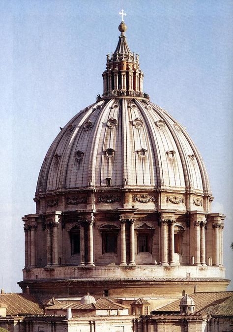 St. Peter's Basilica, Rome. Dome architect Michelangelo. Diy Wooden Table, Italian Sculptors, French Exterior, St Peters Basilica, Neoclassical Architecture, Sistine Chapel, Structure Architecture, Classical Architecture, San Pedro