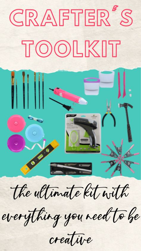 If you’re going to do crafts and DIY projects you need to have the proper tools so I’ve created the ultimate Crafter’s Toolkit so you have everything at your fingertips. Diy Craft Tools, Busniss Ideas, Do Crafts, Crafts And Diy, Diy Crafts Hacks, Crafts Hacks, Craft Box, Craft Tools, Crafts To Do