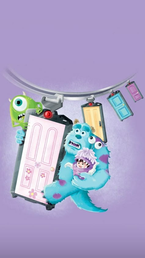 Boo Monsters Inc Aesthetic, Disney Cellphone Wallpaper, Monster Inc Wallpaper Aesthetic, Monsters Inc Wallpaper, Monster Inc Wallpaper, Monsters Inc Art, Monsters Inc Decorations, Buu Monster Inc, Pixar Poster