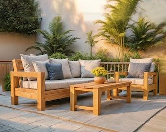 DIY Patio Furniture Sofa Set Plans, Patio Bench Set Plans, Sectional Sofa Plans, Garden Bench Plans, Easy Build, PDF File Instant Download - Etsy Kenya