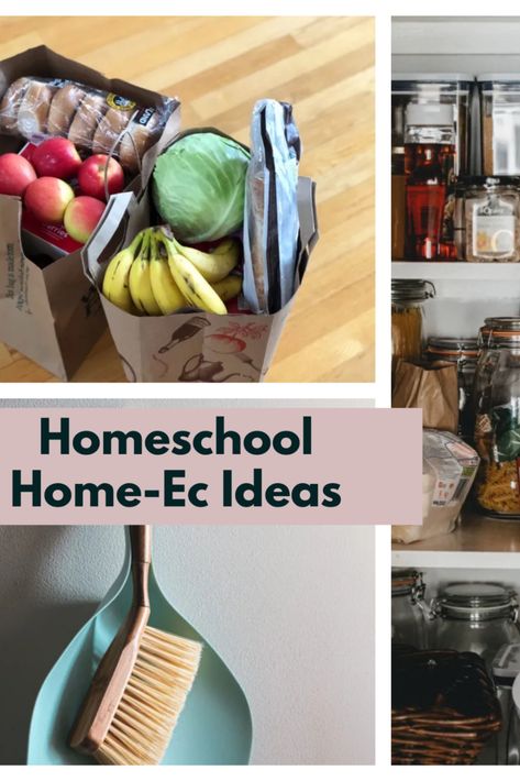 Here are some great ideas for you to get started! When you homeschool, consider the fact that your daily living is all in fact teachable moments. Yes, you may ask your child to fold their clothes or clean up their table dishes each day but there is a difference between chores and intentional home ec. Both are important, but the purpose is different. The way you teach your children home economics can be as informal or as formal as you like. Economics For Kids, Classical Homeschool Curriculum, Homeschool Electives, Classical Homeschool, Free Homeschool Resources, Homeschool Inspiration, Homeschool Encouragement, Teachable Moments, Homeschool Learning