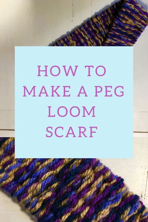 Peg Loom Weaving Projects, Peg Rug, Peg Loom Weaving, Peg Looms, Homemade Scarves, Macrame Weave, Zoom Loom, Make A Scarf, Loom Scarf