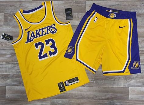 Lakers Shorts Outfit Men, Lakers Outfit Men, Laker Jersey Outfit Men, Lakers Dress, Lakers Outfit, Sports Uniform Design, Lakers Shorts, Basketball Kit, James Lebron