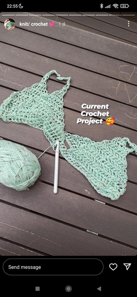 Crochet Top Progress Summer DIY Instagram Stories Fashion Trends 2022 Crochet Instagram, Diy Instagram, Instagram Diy, Summer Diy, Trends 2022, Instagram Story Ideas, Crochet Projects, Crochet Top, Knit Crochet