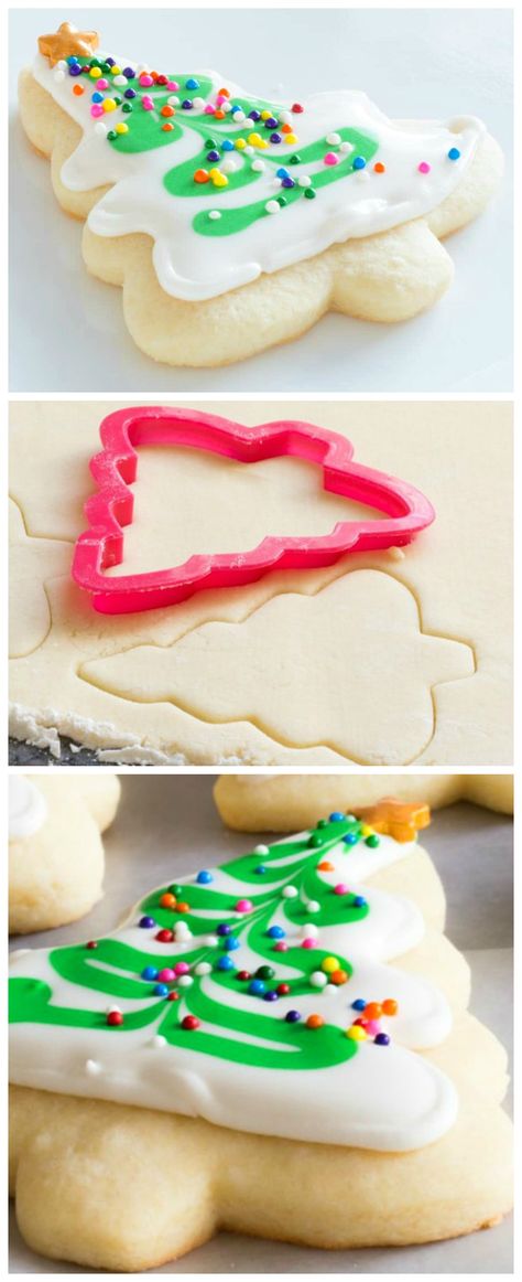 How To Make Perfect Cut-Out Sugar Cookies Easy Sugar Cookie Frosting, Cut Out Sugar Cookie Recipe, Sugar Cookie Frosting Recipe, Roll Out Sugar Cookies, Pillsbury Sugar Cookies, Collage Recipes, Cut Out Sugar, Butter Sugar Cookies, Cut Out Cookie Recipe