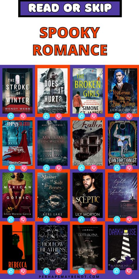 If you're looking fro a spooky romance, look no further than these eerie romance books, perfect for the fall season. #books #romance #fall #halloween Halloween Romance, Reading Facts, Reading List Challenge, Fiction Story, Romance Books Worth Reading, Books Romance, Book Subscription, Fall Mood, Romance Book Covers