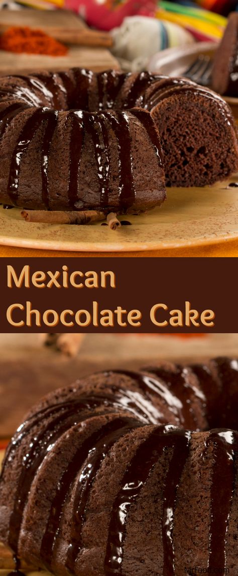 Add a kick to delicious chocolate cake by making our recipe for Mexican Chocolate Cake. Start with a boxed cake mix and add cinnamon and cayenne pepper for a perfectly sweet and spiced chocolate cake. This may very well become one of your new favorite chocolate desserts recipes! Chocolate Cake With Cayenne Pepper, Spice Chocolate Cake, Mexican Chocolate Bundt Cake, Mexican Chocolate Cake Recipe, Mexican Chocolate Cake Easy, Cayenne Chocolate, Spiced Chocolate Cake, Mexican Hot Chocolate Cake, Chocolate Desserts Recipes