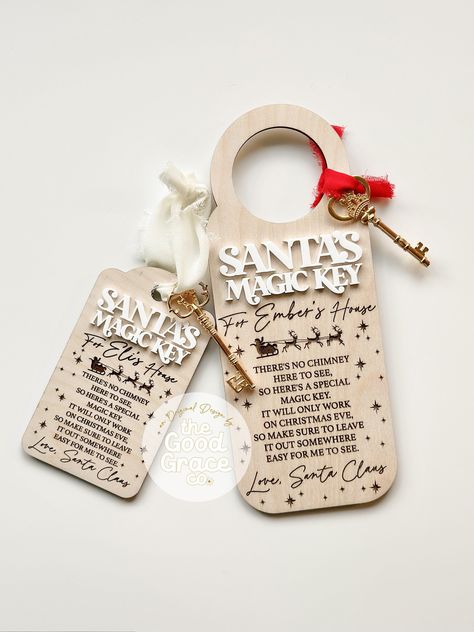 Santa’s Magic Key, Santa Magic Key, Key Magic, Acrylic Cutout, Santa Key, Art 2022, Santa's Magic Key, Magic Key, Laser Engraved Gifts