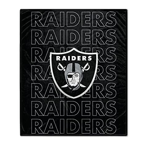 Pegasus Sports NFL Echo Team Wordmark Plush Blanket- Las Vegas Raiders, 60x70 Oakland Raiders Man Cave Ideas, Oakland Raiders Wallpapers, Raiders Wallpaper, Neon Clock, Raiders Football, Raiders Fans, Raider Nation, Lightweight Blanket, Las Vegas Raiders