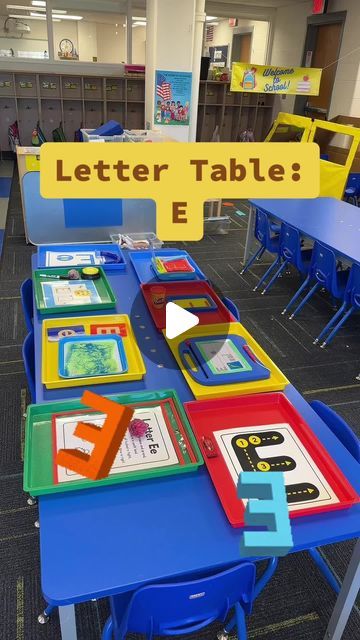 Preschool Vibes on Instagram: "📚✨ Exploring the Letter E! After our whole group lesson on the letter E and its sound, students head over to our letter table for some hands-on, multi-sensory practice. 🎨🖐️ In this video, I’m excited to show you all the engaging ways we dive into learning about the letter E. From seeing and hearing to touching, we ensure our activities engage all senses. The sound of the letter E—'eh'—is one of the trickiest for kids to grasp. I like to demonstrate it by stretching my mouth wide and repeating, "E says eh, eh." The lowercase 'e' is particularly challenging; it’s the naughty letter that starts in the middle, unlike most other letters that start at the top. Plus, E is the last vowel we learn, marked distinctively in yellow along with other vowels in our revie E Words For Kids, Letter Practice Preschool, Letter E Activities, Writing Practice Preschool, Letter Recognition Preschool, Letter Sound Recognition, Letter School, Letter Song, Handwriting Without Tears