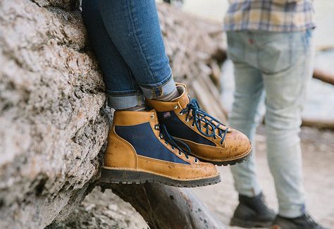 Winter Hikes | POPSUGAR Fitness Danner Boots, Yellow Boots, Womens Hiking Shoes, Hiking Fashion, Hiking Boots Women, Winter Hiking, Leather Boots Women, Trail Shoes, Shoe Store