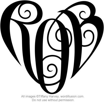 "Rob" Heart Design by tiffanyharvey, via Flickr Rob Tattoo, Heart Tattoo Design, Tattoo Generator, Small Neck Tattoos, Heart Monogram, Monogram Hearts, Neck Tattoos Women, Monogram Tattoo, Valentine Coloring Pages