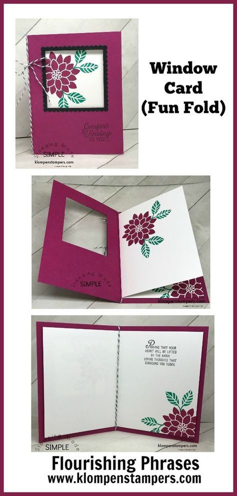 Step Card, Cards With Flowers, Folding Origami, Window Cards, Card Folds, Fun Folds, Shaped Cards, Card Layouts, Card Techniques