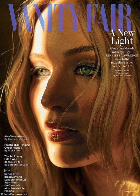 For art's sake: Jennifer Lawrence, in a cover story for Vanity Fair, reveals she was 'real... #jenniferlawrence Vanity Fair Covers, Red Sparrow, Jennifer Lawrence Pics, Vanity Fair Magazine, Monica Lewinsky, Camila Morrone, Stunning Photography, New Star, A Magazine