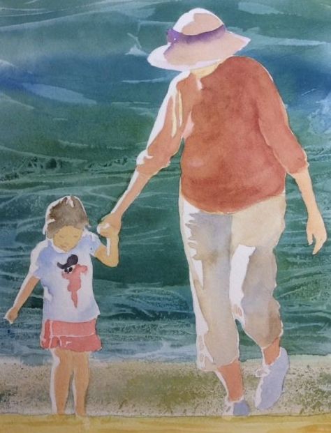 Grandmas And Granddaughters, Drawings For Your Grandma, Grandma Painting From Grandkids, Grandmother Painting Ideas, Grandma Art Drawing, How To Draw A Grandma, Painting Ideas For Grandparents, Grandma Painting Ideas, Grandma And Granddaughter Aesthetic