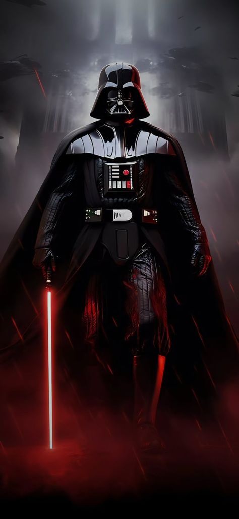 Darth Vader Art, Darth Vader Wallpaper, Star Wars Villains, Anakin Vader, Star Wars Background, Star Wars Sith, Star Wars Love, Star Wars Drawings, Vader Star Wars