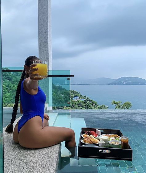 #travel #tropical #breakfast Tropical Breakfast, Future Board, Vacation Lifestyle, Travel Tropical, Pool Poses, My Escape, Summer Picture Poses, Vacation Goals, Jamaica Travel