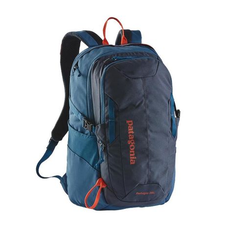 Patagonia Refugio Backpack 28L - Smolder Blue w\/Glass Blue SBGA Patagonia Black Hole Backpack 32l, Patagonia Nylon Bag For Outdoor, Patagonia Backpack Blue, Patagonia Black Hole Backpack, Blue Patagonia Outerwear With Pockets, Patagonia Backpack, Mens Backpack Fashion, Popular Backpacks, Southern Proper