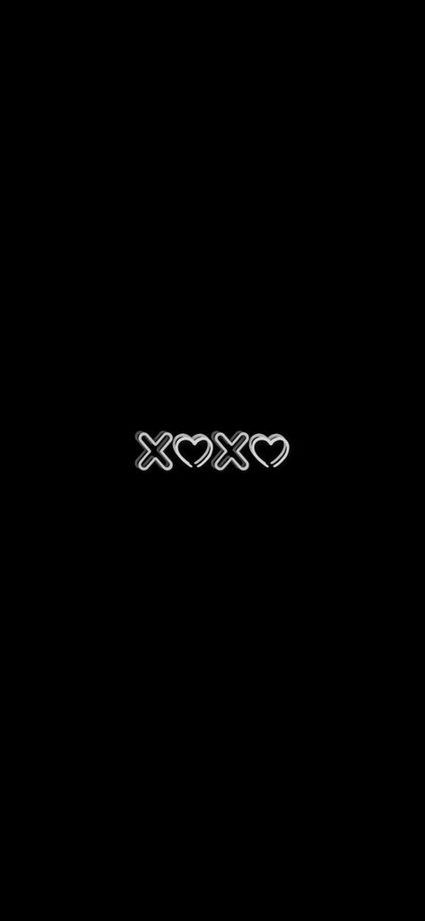 Friendship Black Wallpaper, Xoxo Wallpaper Iphone, Cute Black And White Wallpapers, Phone Backgrounds Black, Xoxo Wallpapers, Xoxo Aesthetic, Xo Wallpaper, Backgrounds Black And White, Aesthetic Wallpaper Black