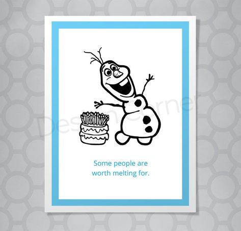 Obi Wan Kenobi Funny, Olaf Funny, Golden Girls Gifts, Olaf Birthday, Disney Frozen Olaf, Star Wars Obi Wan, Disney Cards, Card Illustration, Funny Birthday Cards