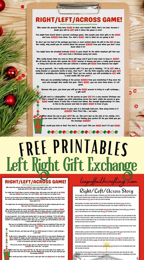 left right across christmas game free printable Gift Exchange Right Left Game, Left Right Christmas Game Bible, Christmas Game Left And Right, Left Right Christmas Game For Adults Funny, Left And Right Game Funny, The Left Right Game, Grinch Right Left Game, Left Right Christmas Story Game Free Printable, Right Left Christmas Game Nativity Story Gift Exchange