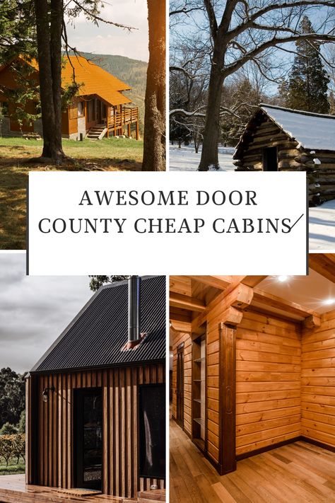 On the hunt for affordable cabins in Door County? These budget-friendly options provide the perfect Wisconsin summer or fall retreat. Great for families with kids or solo adventurers, you'll love these places to stay. Enjoy a local itinerary packed with fun, including trips to nearby wineries. Bring your best aesthetic outfits and take in the views from these cozy cabins. Ready to plan your stay? Wisconsin Dells Vacation, Cheap Cabins, Wisconsin Summer, Wisconsin Vacation, Best Aesthetic, Door County Wisconsin, Cozy Cabins, Canada Travel Guide, Fall Getaways