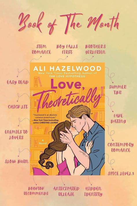 #booktok #tiktok #booktokrecommends #ali #alihazelwood #books #bookofthemonth #junereads #reads #readers #spicyreads #frenemies #enemiestolovers #slowburn #booktoks #tiktokrecommendations #books #booklover #books #romance #stemromance #romanticbooks #tbr #tbrreads #chicklit #fakedating #hotbooks #summer #love #lovetheoratically #hazelwoodbooks #lovehypothesis #bookish #classics #bookstagram #bookblog #booklove #bookworm #joking #socialmedia #tiktok #instagram # Slowburn Romance Books, Tiktok Romance Books, Love Thereotically Book, Soft Romance Books, Slow Burn Romance Books, Love Theoretically Book, Classic Romance Books, Ali Hazelwood Books, Slowburn Romance