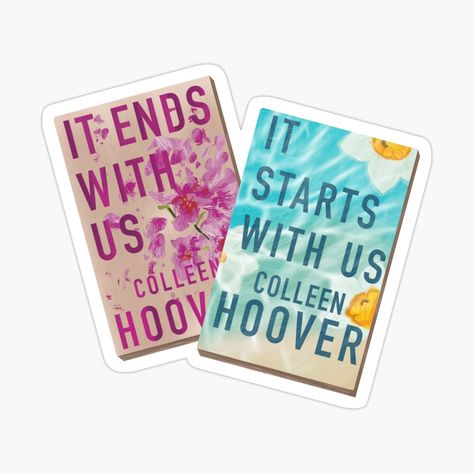 Best Colleen Hoover Books, It Starts With Us, Teenager Quotes About Life, Hoover Books, Books Stickers, Stickers Journaling, Pink Stickers, Book Stickers, Colleen Hoover Books