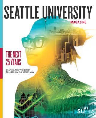 Seattle University Magazine Spring 2017, design by Anne Reinisch Science Magazine Cover Design, University Magazine Cover Design, Education Magazine Cover Design, University Ads Ad Campaigns, University Magazine Cover, Educational Magazine Cover, College Magazine Cover Design, Science Magazine Layout, University Poster Design Ideas