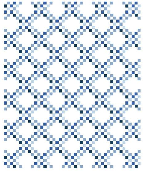 Blue And White Irish Chain Quilts, Double Irish Chain Quilt Pattern Free, Double Irish Chain Quilt Pattern, Double Irish Chain Quilt, Irish Chain Quilt Pattern, Irish Quilt, Irish Chain Quilt, Electric Quilt, Ideas For Quilts