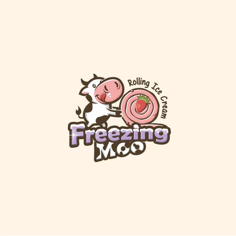 Cow rolling an ice cream logo. Ice Cream Logo, Logo Design Set, Simple Business Cards, Doodle Coloring, Free Business Cards, What Is Your Favorite, Mascot Design, Character Sketch, Personal Business Cards