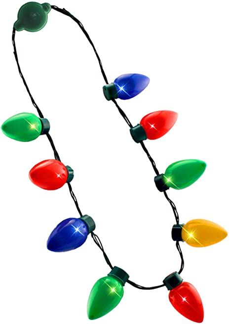 Christmas Light Necklace, Light Necklace, Best Christmas Lights, Christmas Light Bulbs, Dollar Tree Christmas, Christmas Necklace, Christmas Events, Ugly Christmas Sweater Party, Christmas Party Favors